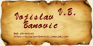 Vojislav Banović vizit kartica